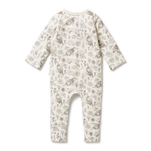 Load image into Gallery viewer, Wilson &amp; Frenchy Tribal Woods Organic Zipsuit with feet