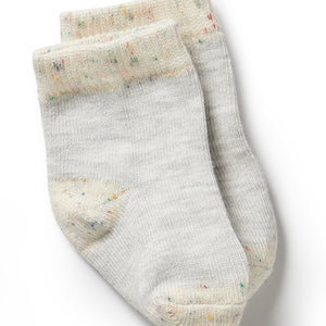 Wilson & Frenchy Organic Cotton Socks - Cream, Oatmeal, Grey