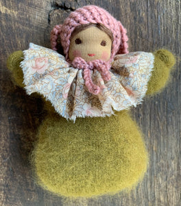 Moss & The Gypsy Hand Dyed Angora Bunny Pouch Dolls