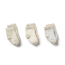 Load image into Gallery viewer, Wilson &amp; Frenchy Organic Cotton Socks - Cream, Oatmeal, Grey