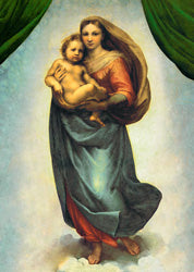 Postcard - The Sistine Madonna, Mother and Child