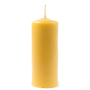 Beeswax Candle - Plain wreath pillar - large