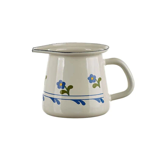 Enamel Milk Jug Flower