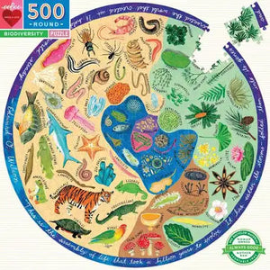 Eeboo Biodiversity Round Puzzle 500pce