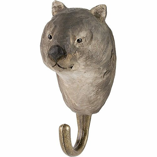Hand Carved Wombat Hook