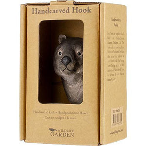 Hand Carved Wombat Hook