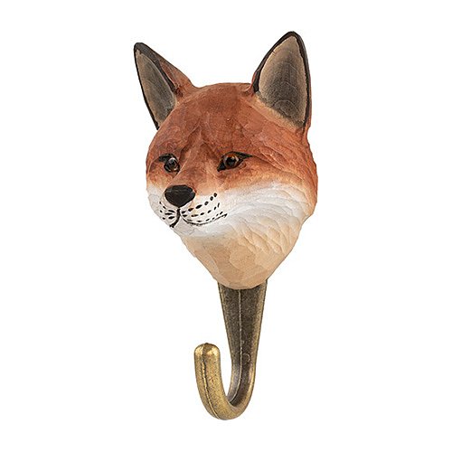 Hand Carved Fox Hook