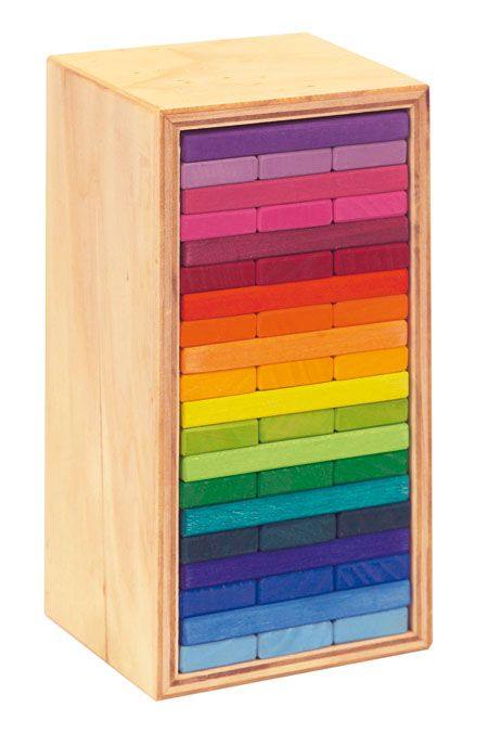 Gluckskafer Rainbow Building Slats in wooden box