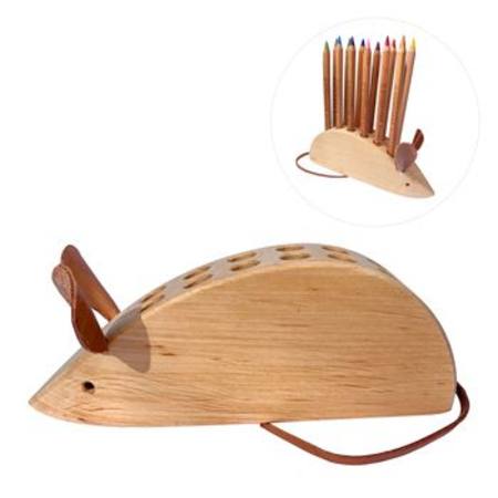 Drei Blatter Wooden Pencil Holder - Mouse
