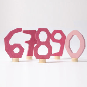 Grimm's Birthday Number deco - numbers 6-0 pink - *sold individually*