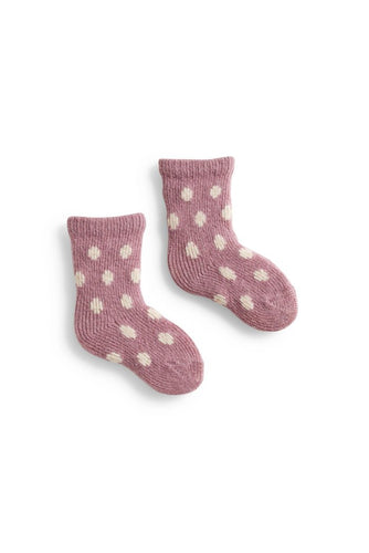 Lisa b Baby Cashmere Angora Merino Socks - Dot