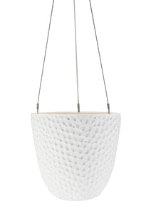 Embossed Hanging Planter White - Angus and Celeste