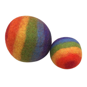 Felt ball - rainbow - 2 sizes