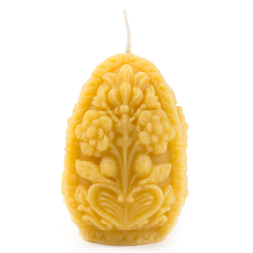 Beeswax Candle - Floral Egg