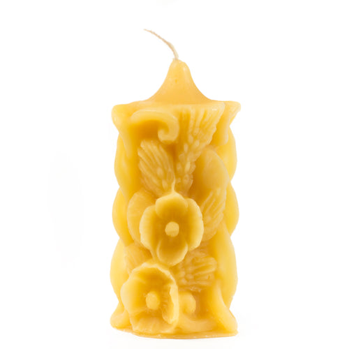 Beeswax Candle - Harvest pillar - medium