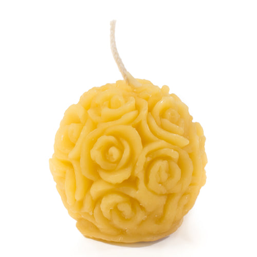 Beeswax Candle - Mini Rose ball