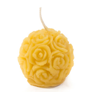 Beeswax Candle - Mini Rose ball