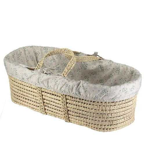 Moses Basket (4 piece bedding set) - Minako Cornflower