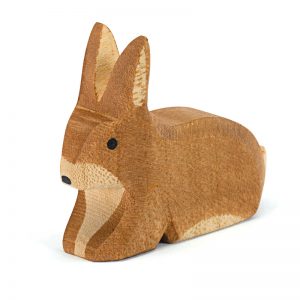 Rabbit - brown spotted - sitting