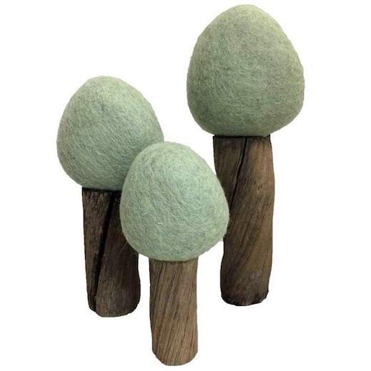 Seasonal Felt ‘Earth’ Trees Dark Wood - Papoose
