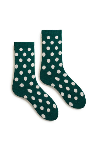 Lisa b Women's wool cashmere dot crew sock