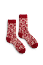 Load image into Gallery viewer, Women&#39;s wool cashmere snowflake socks