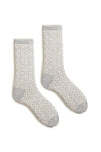 Load image into Gallery viewer, Women&#39;s wool cashmere medallion crew socks