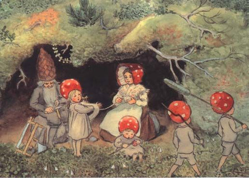 Postcard - Tomte work