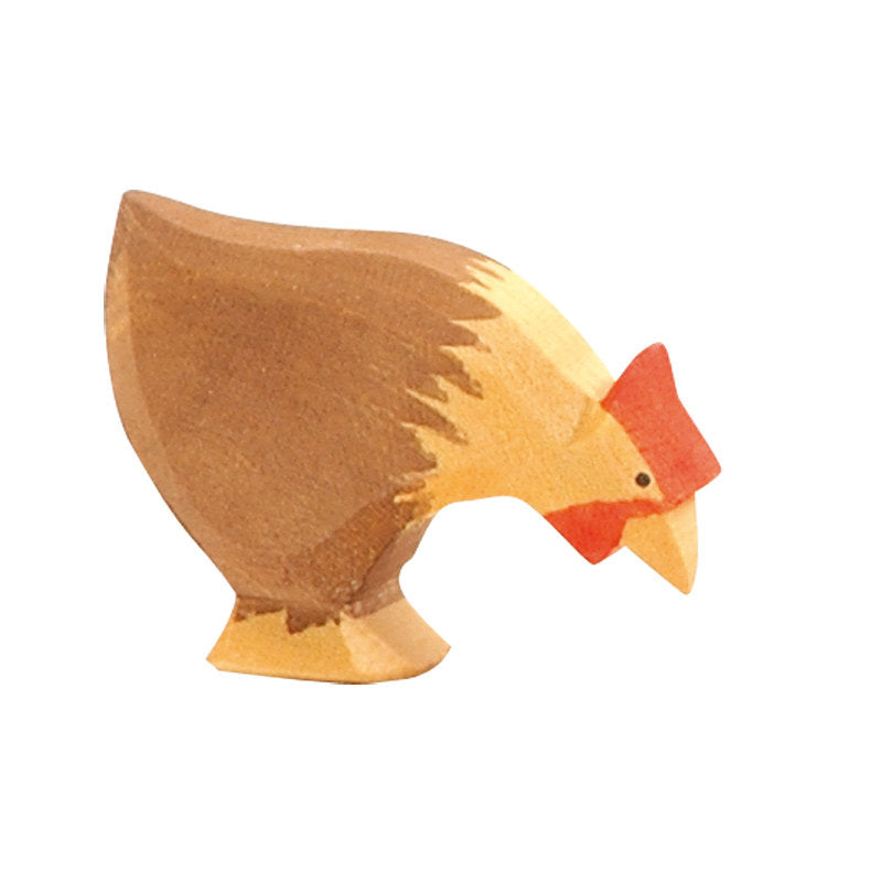 Hen brown picking