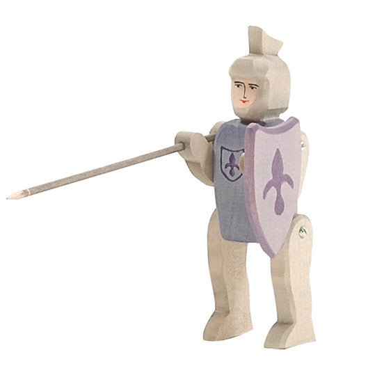 Knight - blue riding with jousting pole