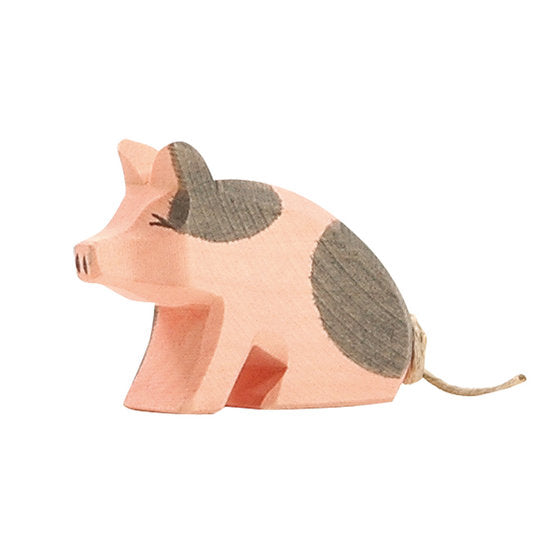 Pig - spotted piglet sitting