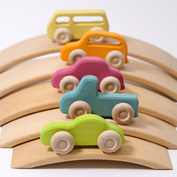 Load image into Gallery viewer, Grimm’s Wooden Cars - Slimline - pack of 5