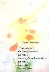 Steiner verse postcard - Cosmic Memories