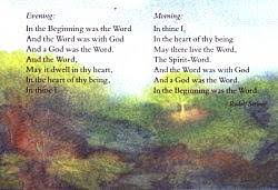Steiner verse postcard - In the Beginning was the Word
