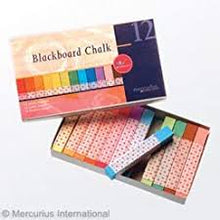 Load image into Gallery viewer, Blackboard Chalk - 12 assorted colours (square)