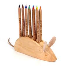 Drei Blatter Wooden Pencil Holder - Mouse