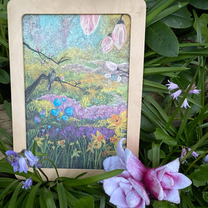 A4 Blackboard Art Print - Celebrating Spring