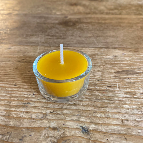 Beeswax Candle Tealight in Glass Votive
