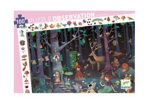 Djeco Puzzle - Observation Enchanted Forest 100pcs