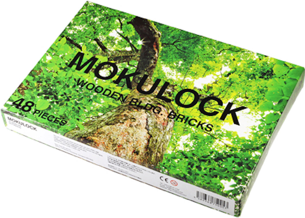 Mokulock - Wooden Building Bricks 48 pieces