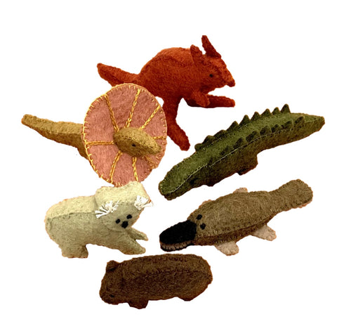 Papoose Australian Felt Animals - assorted