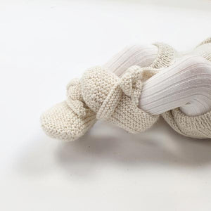 ‘Get Knotted’ Alpaca Baby Booties 0-6 months