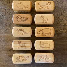 Load image into Gallery viewer, Children’s wooden nail brush - assorted animals