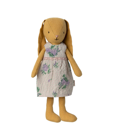 Maileg Bunny Size 1 Dusty Yellow with dress