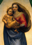Postcard - The Sistine Madonna (detail)