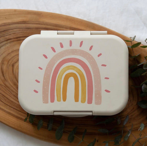 Biodegradable Bento Lunchbox - White Rainbow