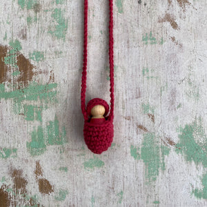 Crocheted dolly necklace - assorted colours