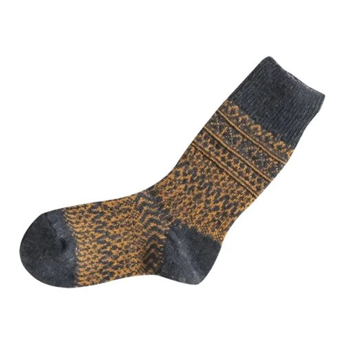 Nishiguchi Kutsushita Wool Jacquard Socks - Small