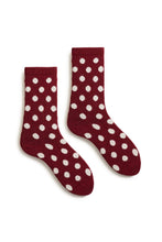 Load image into Gallery viewer, Lisa b Women&#39;s wool cashmere dot crew sock