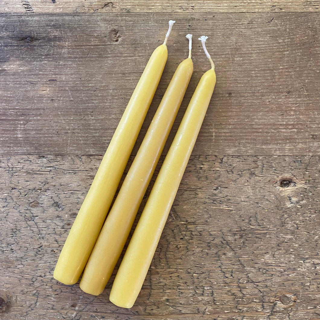 Beeswax candle - pure beeswax dinner table taper
